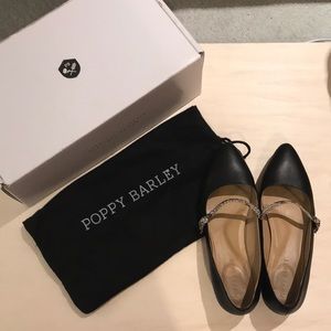 Poppy Barley Pointed Toe Flat Leather